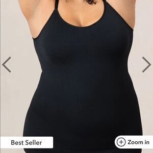 Shapermint/Empetua Shapewear scoop neck cami in black NWT packaging‎